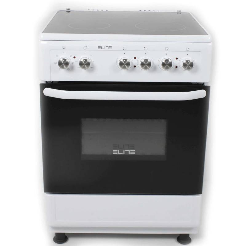 Готварска печка Elite EFC-2532, 6000 W, Керамичен плот, Ширина 60 см, 4 котлона, Термостат, Осветление, Бял — снимка