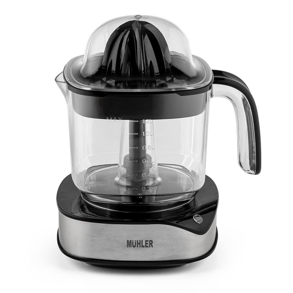 Цитрус преса Muhler MJ-4020, 40W, 1.2L, Черен/Инокс — снимка