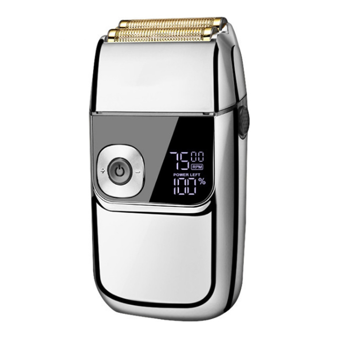 Самобръсначка Oliver Voltz OV51814C, 5W, LCD, IPX4, 1400mAh, Автономия до 2ч, 3 скорости, USB, Инокс от Voltz — продуктова снимка