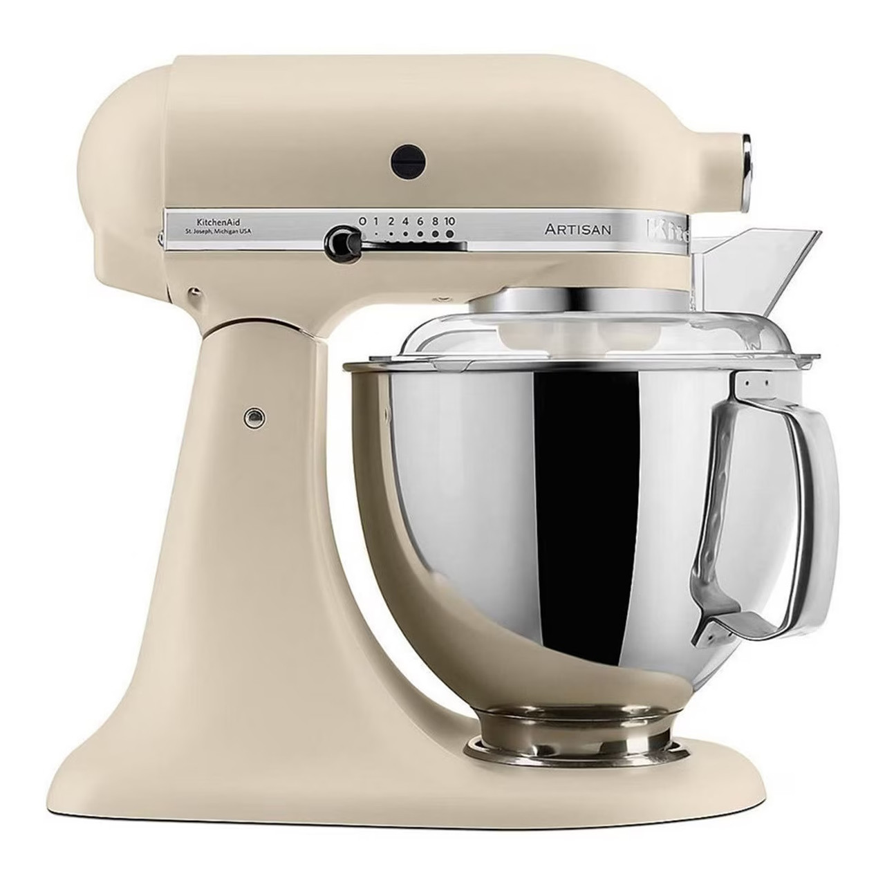Планетарен миксер KitchenAid Artisan Elegance 5KSM175PSEFL, 300 W, 4.8 л, Direct drive, 10 скорости, Бежов от KitchenAid — продуктова снимка