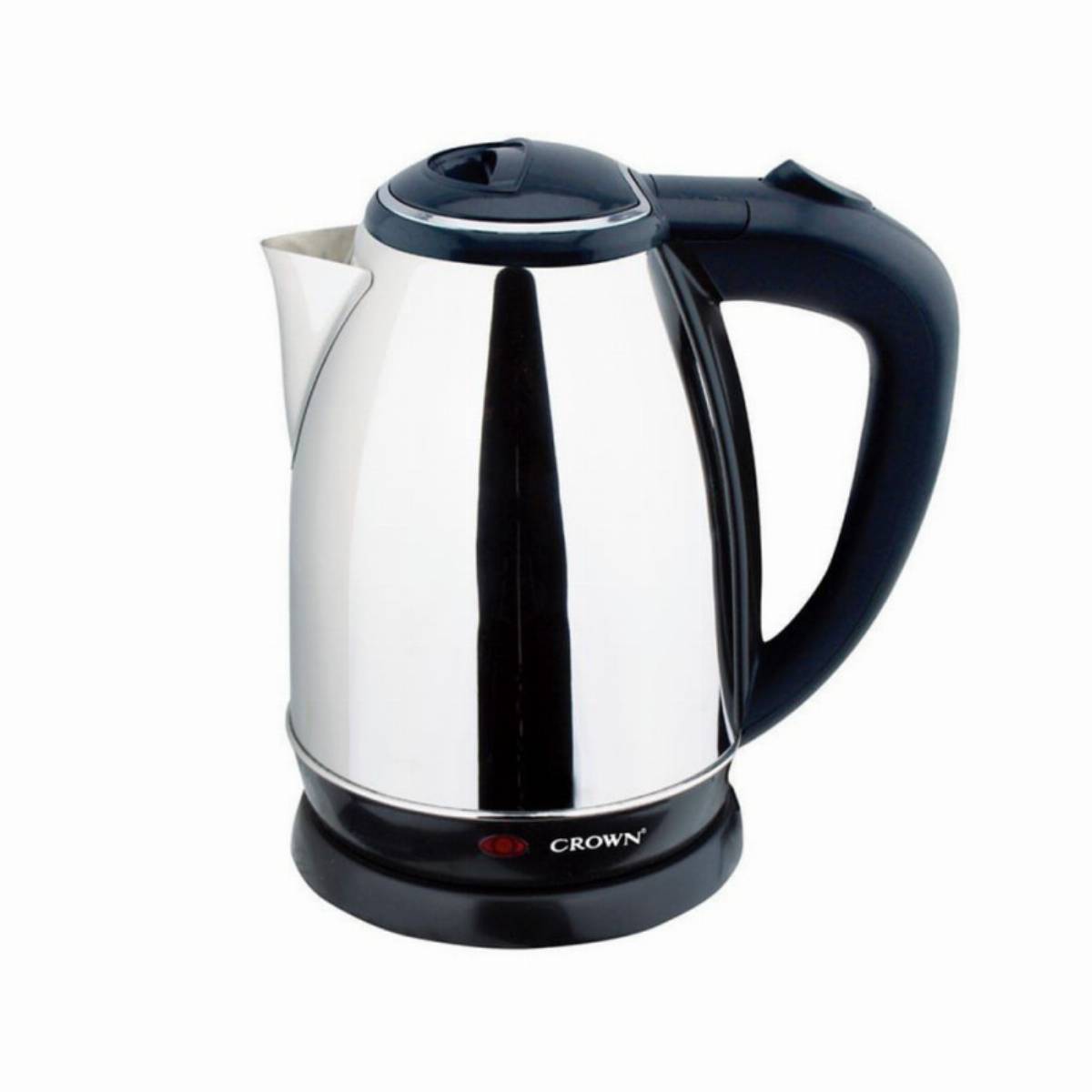 Електрическа кана Crown CK-2108Y, 1800W, 1.8 литра, Безжична, Инокс — снимка