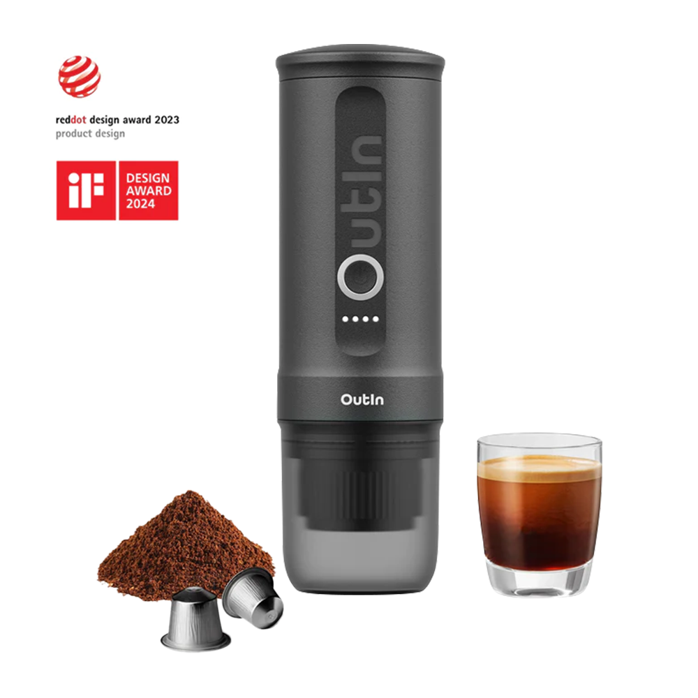 Преносима кафемашина Outin Nano, Space Grey от AirTrade — продуктова снимка