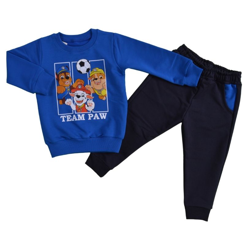 Снимка на Памучен детски комплект Paw Patrol Team FootBall в синьо, Sevtex, цена 24.29 лв
