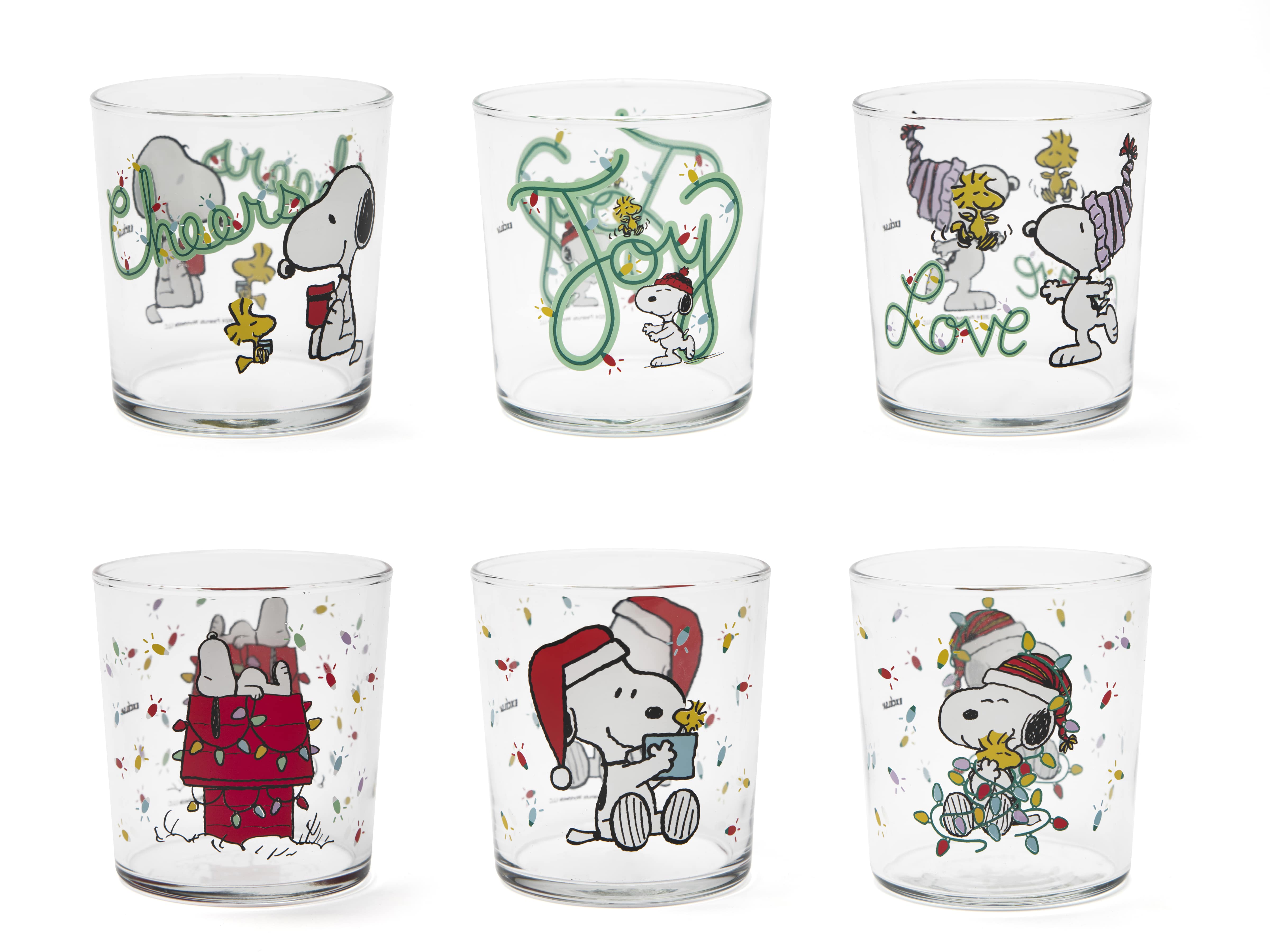 комплект чаши EXCELSA PEANUTS SHINY AND BRIGHT, 6 броя, 350 мл, модерни и ярки  

9