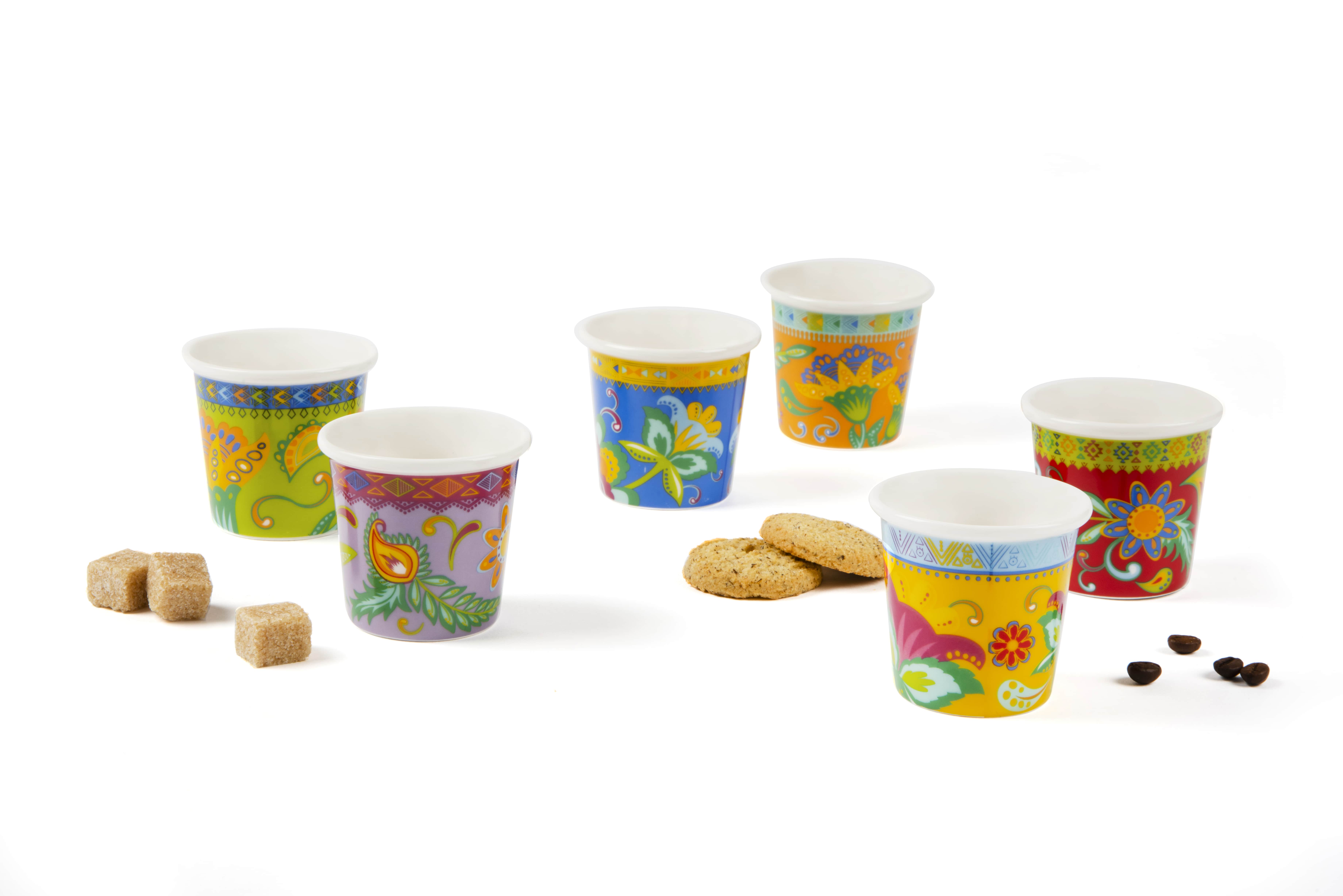 комплект чаши за кафе EXCELSA GIPSY SOUL, 6 броя, модерен дизайн, за кафе и чай  

3