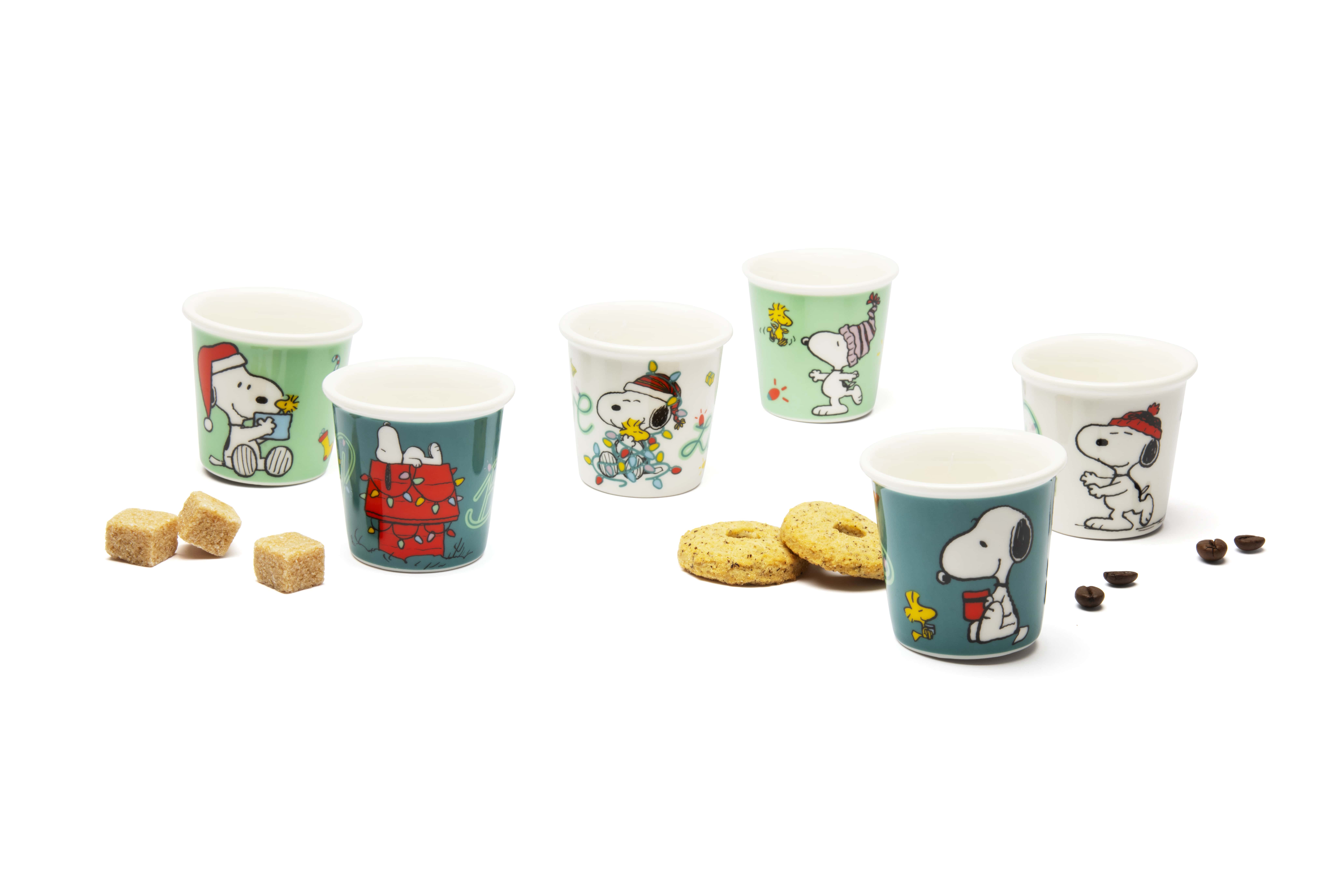 комплект чаши за кафе EXCELSA PEANUTS SHINY AND BRIGHT, 6 броя, стилни  

20