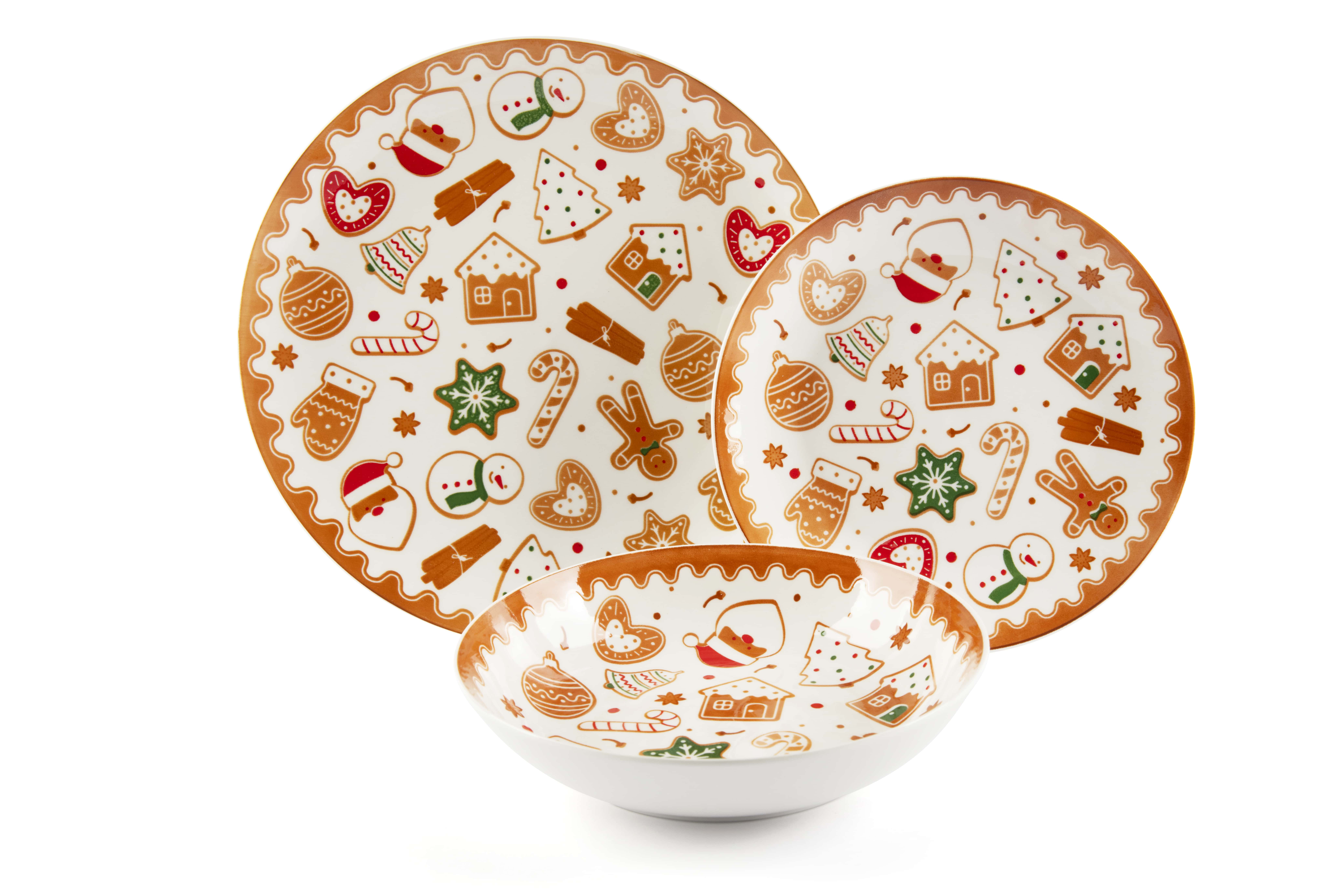 комплект чинии EXCELSA WONDERFUL GINGER, 18 части, стилен дизайн  

10