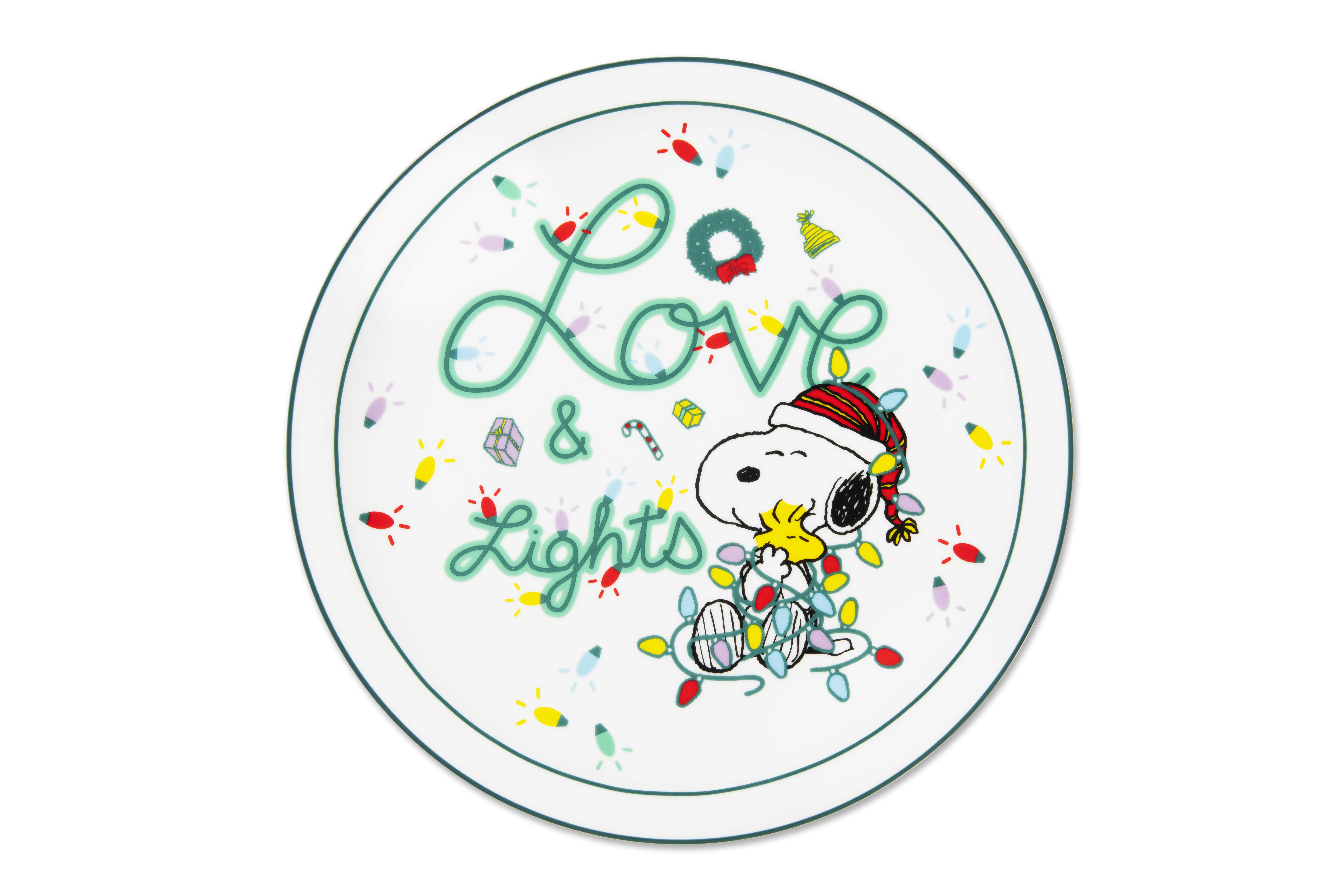 Чиния за пица EXCELSA PEANUTS, 30,5 см, стъклена, за пица, ярък дизайн  

8