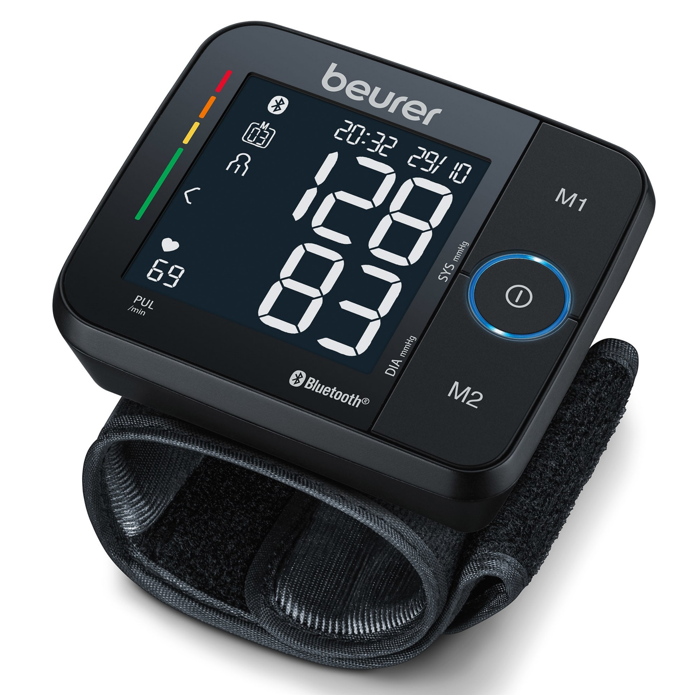 Апарат за кръвно налягане Beurer BC 54 за китка, Bluetooth, LCD дисплей, черен, онлайн магазин alleop.bg

3.