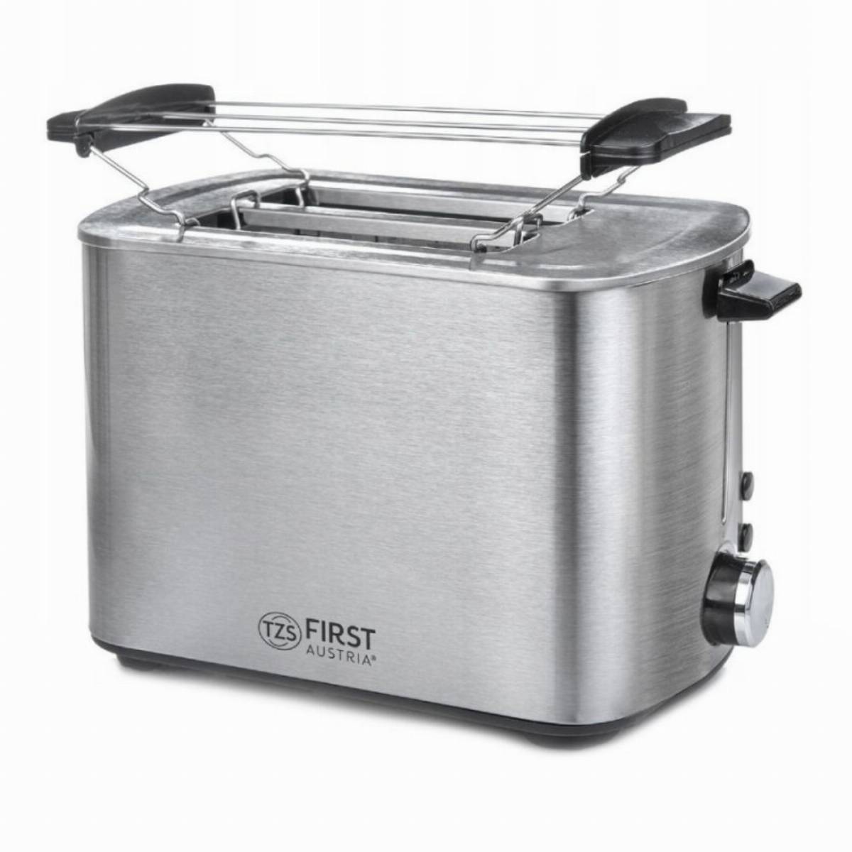 Тостер First Austria FA-5367-3, 850W, 7 нива, XL отвори, Поставка за подгряване, Инокс — снимка