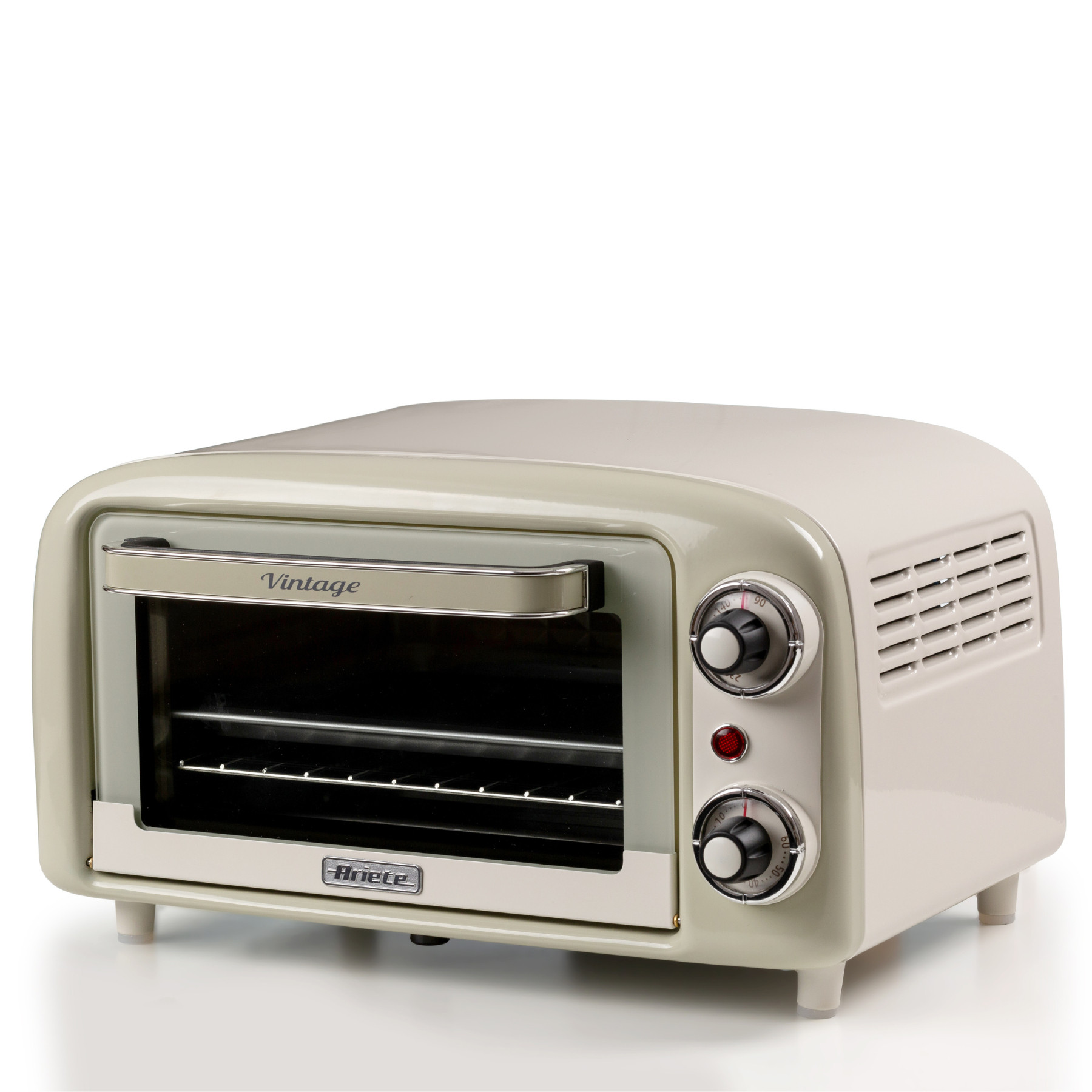 Електрическа фурна Ariete VINTAGE 3919/03, 800W, 10 л, 3 режима, До 230°C, Двойно термо стъкло, Таймер 60 мин, Бежов — снимка на продукта от Ariete