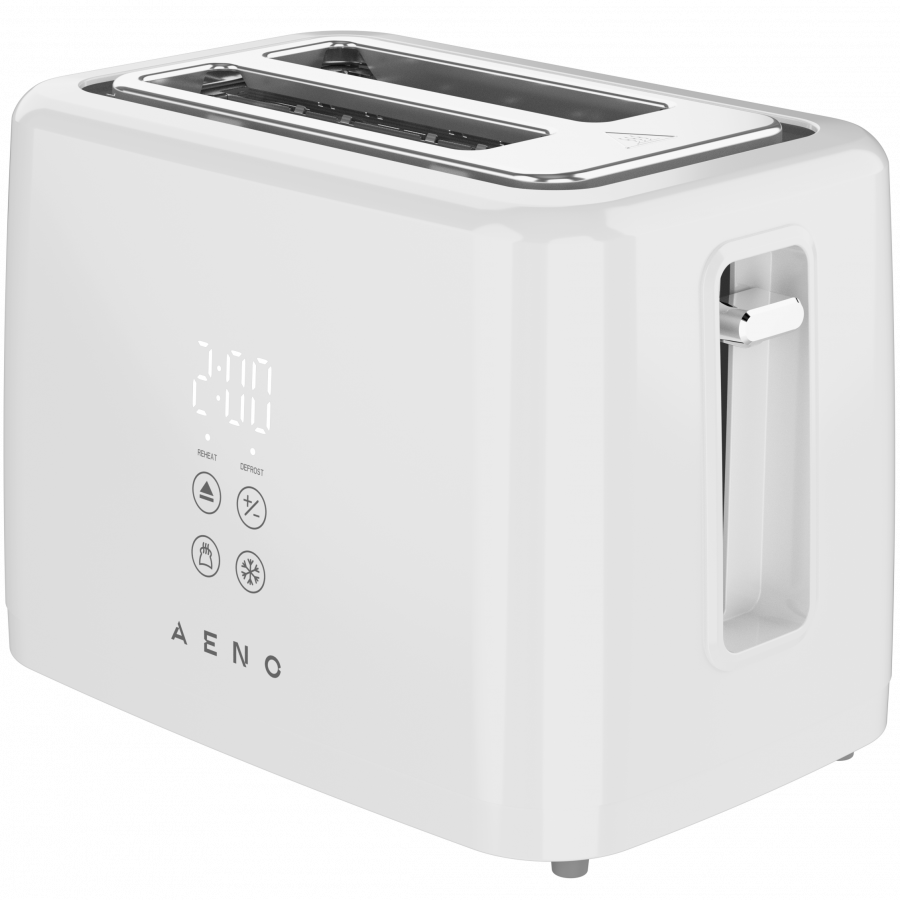 Тостер за хляб AENO ATS0002W, 930W, 7 степени, Сензорно управление, Обратен таймер, Защита при засядане, Тих, Бял от AENO — продуктова снимка