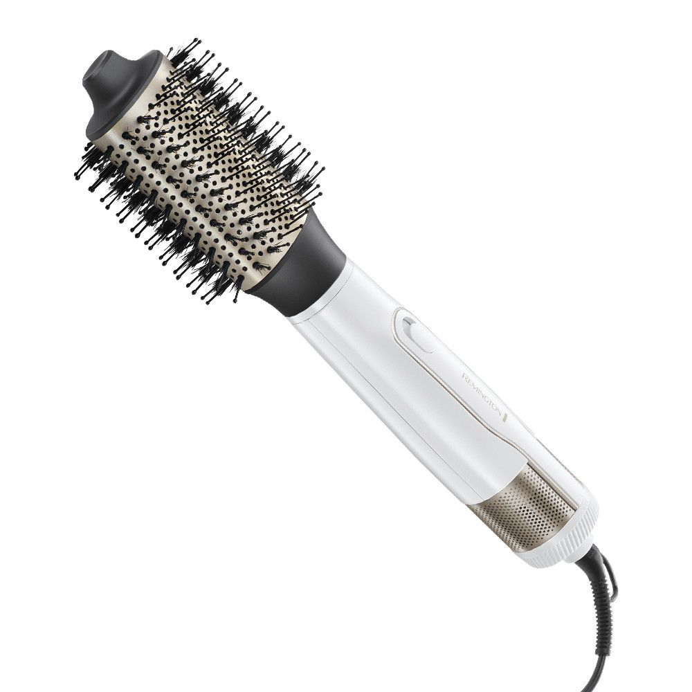 Четка за сушене и стилизиране Remington AS8901 HYDRAluxe, 1200W, Керамично покритие, Йонизация, Студена струя, 2 скорости, 3 темп, Бял — снимка на продукта от Remington