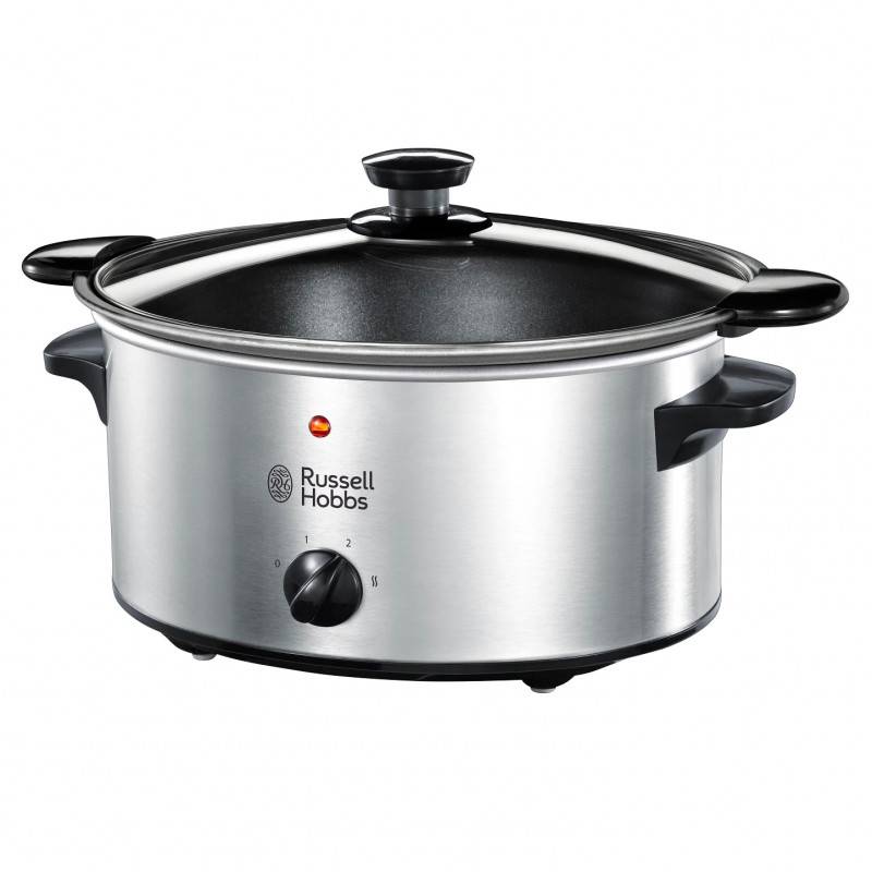 Уред за бавно готвене Slow Cooker Russell Hobbs Cook 22740-56, 160 W, 3.5 л, 2 програми, Запазване на топлината, Инокс — снимка