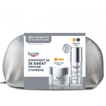 Еуцерин Хиалурон крем SPF30 с епидженетик серум, комплект за грижа за кожата, промо

3.