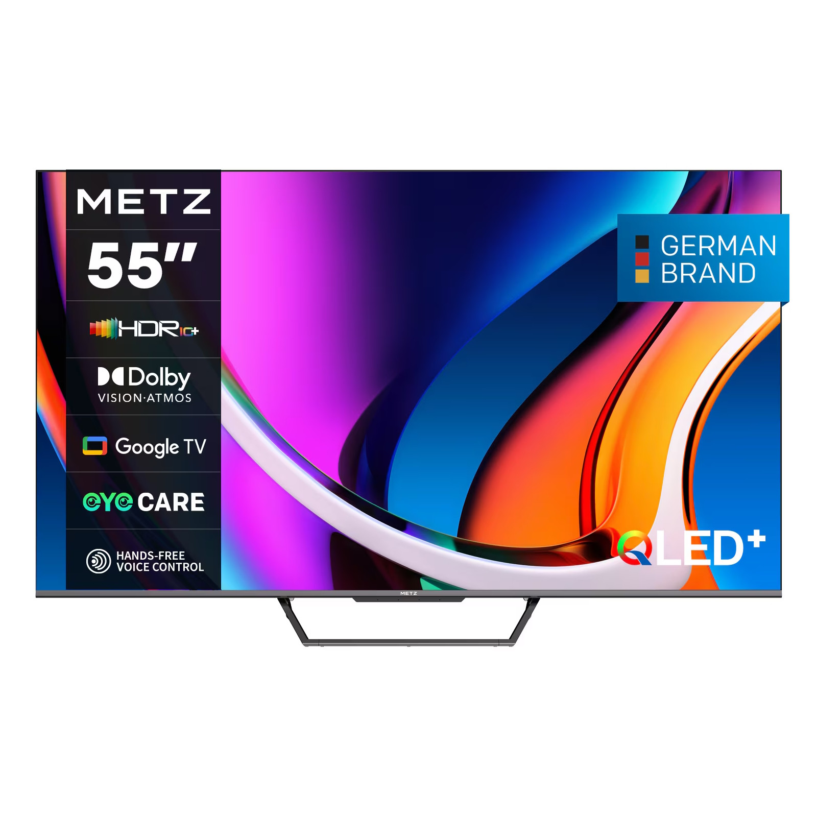 Телевизор METZ blue 55MQD7500Z, 55", 139 см, 3840x2160 4K UHD, QLED/Direct LED, Wi-Fi, Dolby Vision™, Dolby Atmos®, Черен — снимка на продукта от METZ blue
