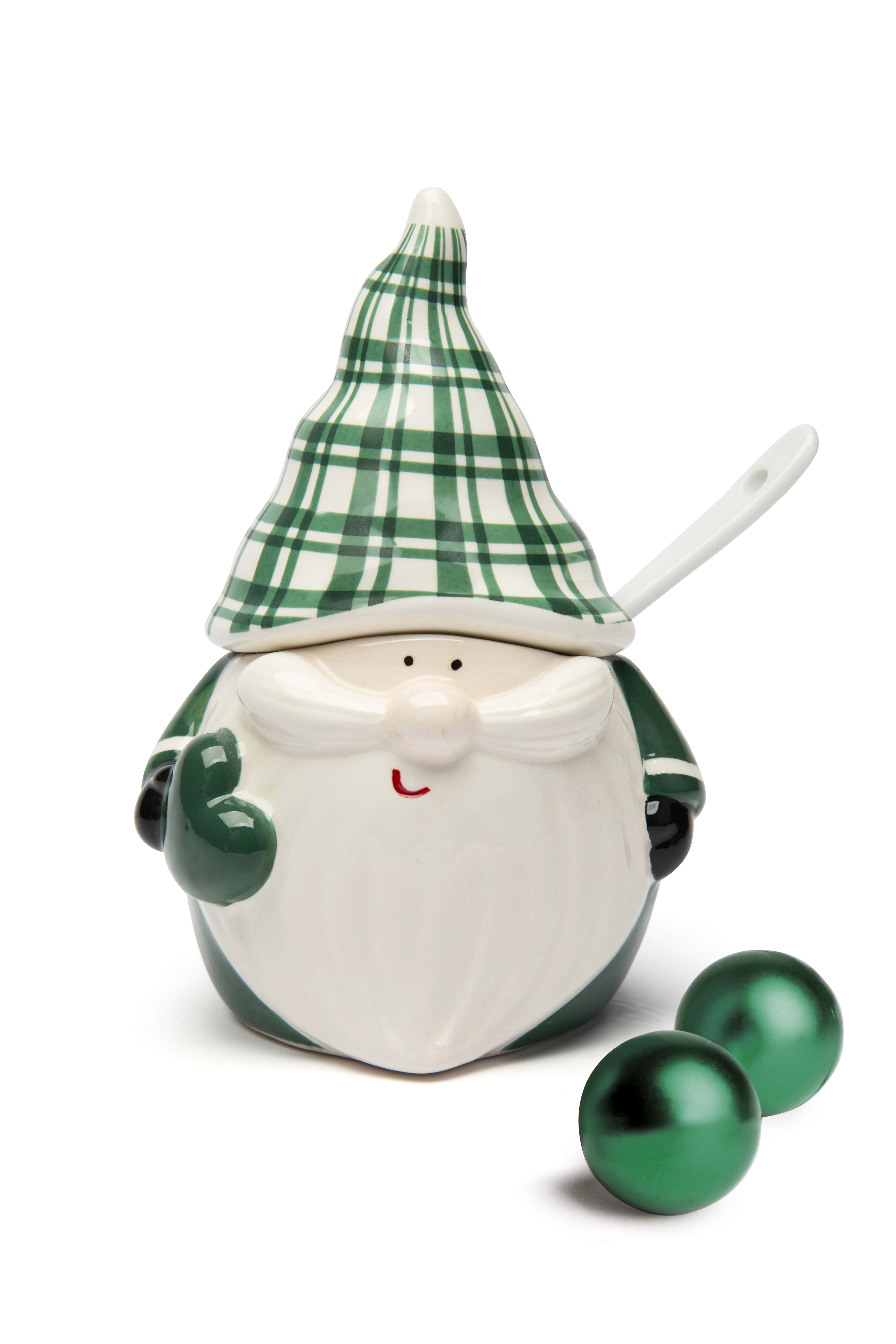 Захарница с лъжица EXCELSA GREEN WINTER, коледна украса, сервиране на захар  

4