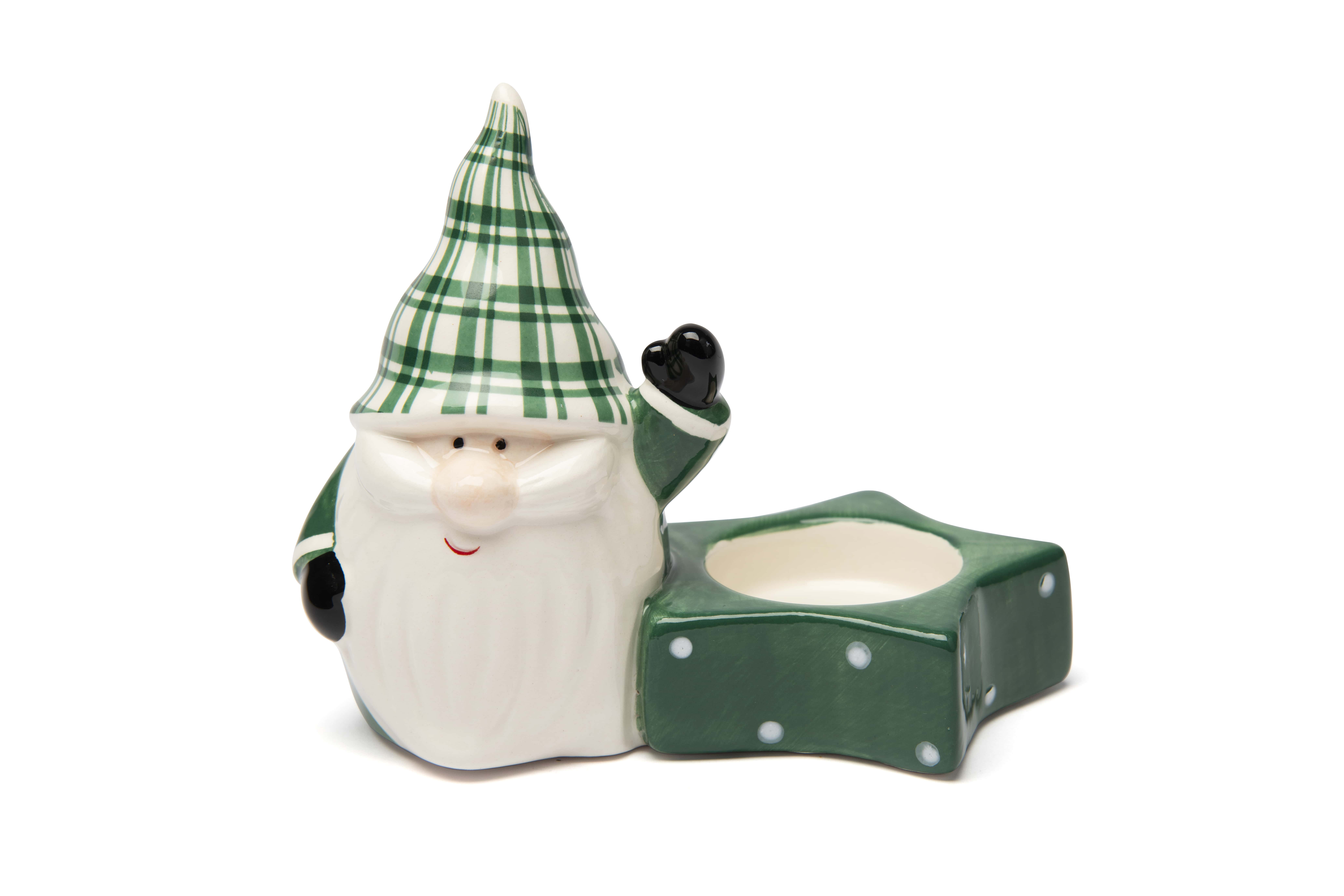 Свещник EXCELSA GREEN WINTER, зелен, за коледна украса, стилен и уютен, за празнична атмосфера  

14