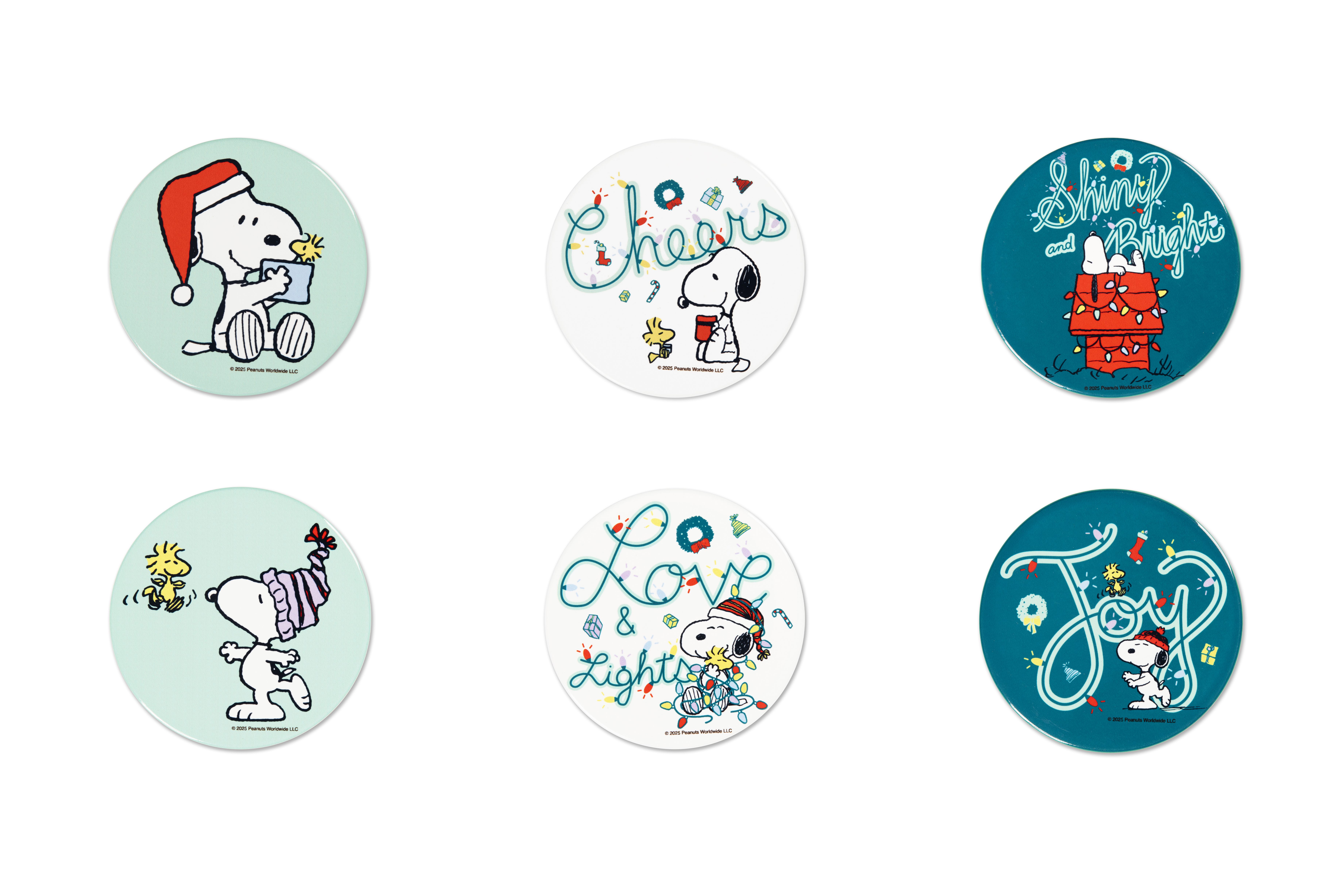 Подложки за чаши EXCELSA PEANUTS SHINY AND BRIGHT, 10,5 см, декоративни подложки за кафе и чай, стилни и практични, с блясък  

5