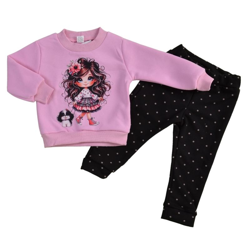 Памучен детски комплект Girl&Dog  лека вата от Svetli Baby — продуктова снимка