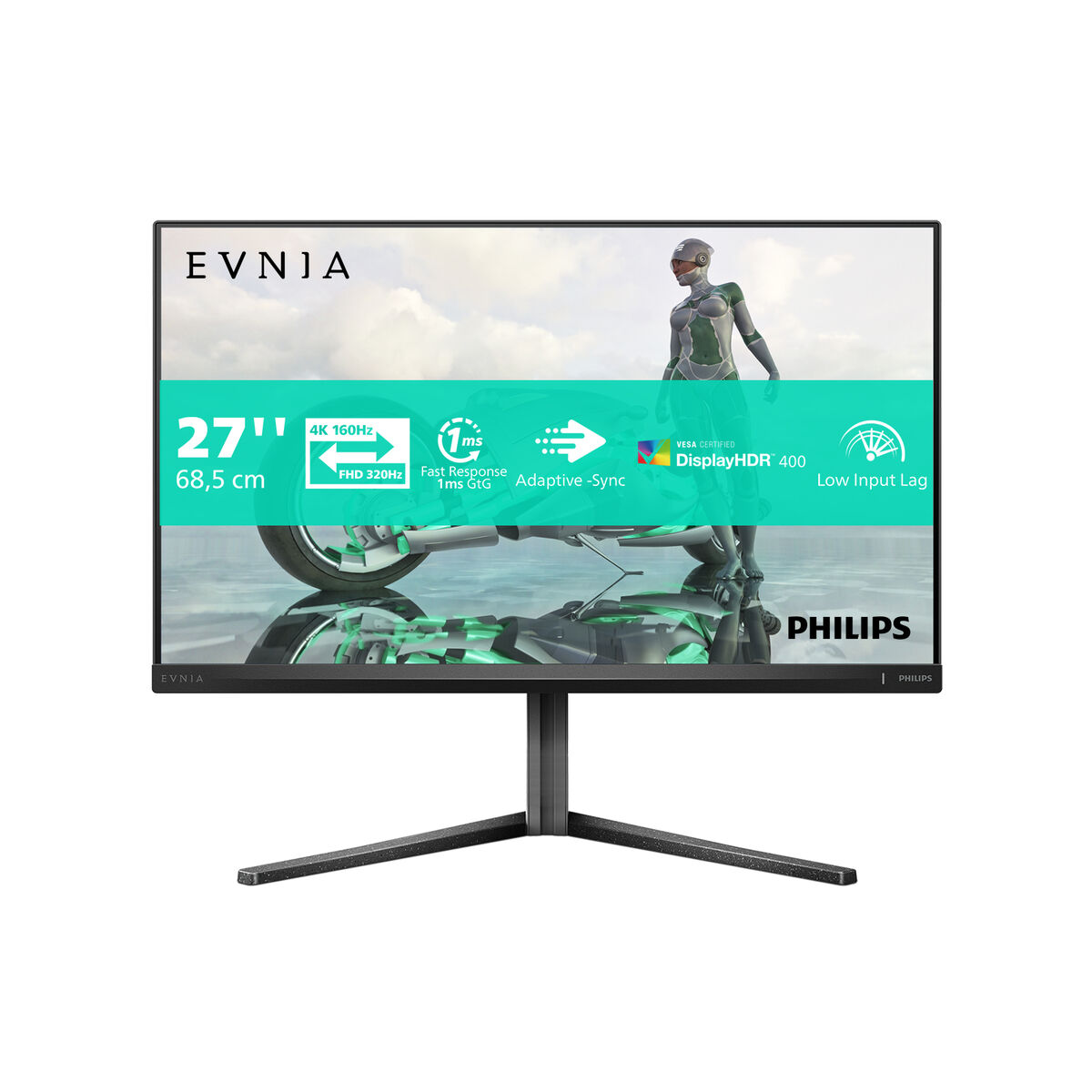 Gaming монитор Philips 27 IPS 3440X2160 4K 16:9 160HZ MNTR 4K Ultra HD 27" — снимка на продукта от Philips