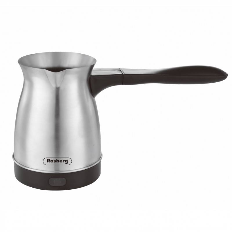 Джезве електрическо Rosberg R51165A, 600W, 300 ml, Защита, Инокс — снимка