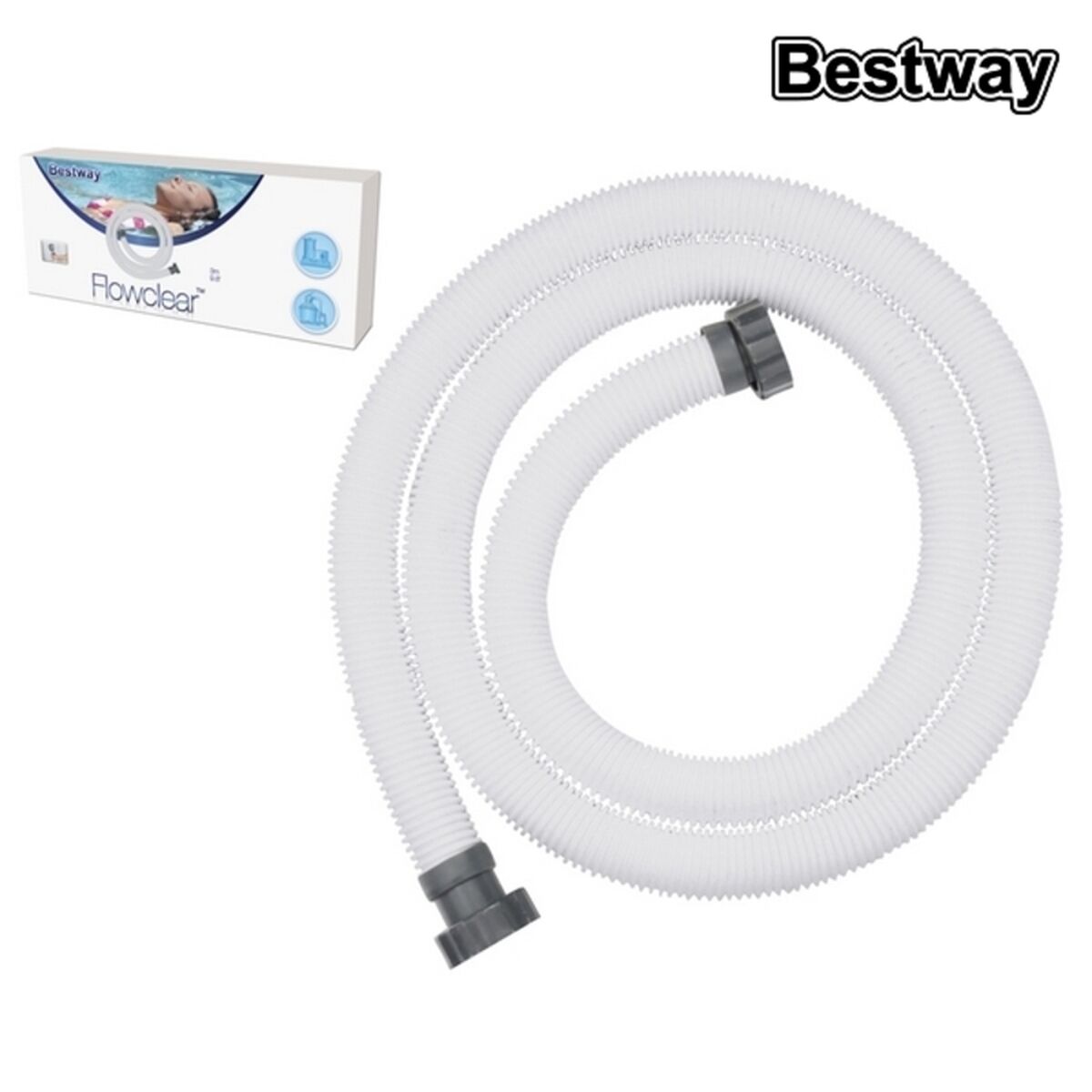 Снимка на Hose for Filter System Bestway 3 m Ø 3,8 mm Бял, Bestway, цена 28.82 лв