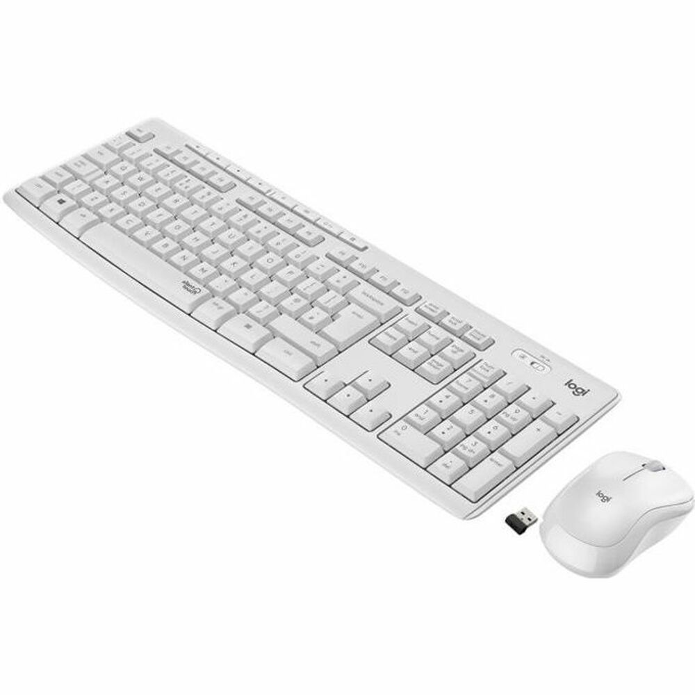 Kлаиатура с безжична мишка Logitech MK295 Бял AZERTY — снимка на продукта от Logitech