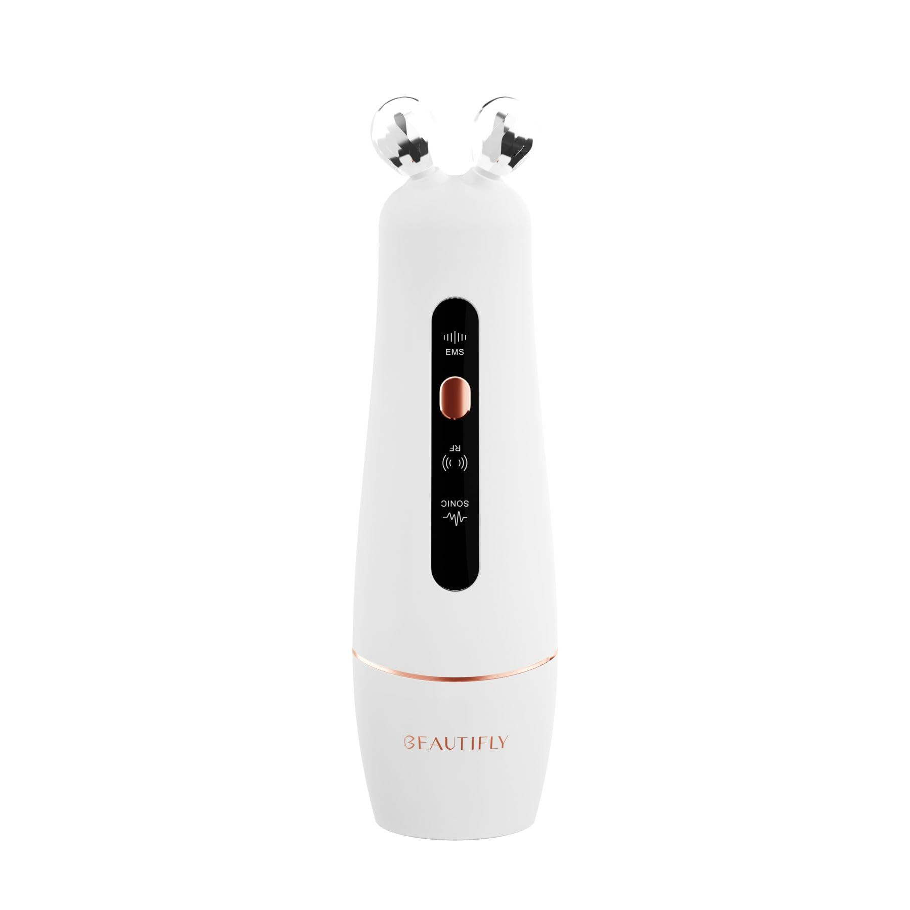 Масажор за лифтинг на лице Beautifly B-Booster PRO RF Needle-Free, 40°C, RF 1MHz, EMS, Ултразвук, Йони, Botox ефект, Антиейдж, Мезотерапия, IPX5, Бял от Beautifly — продуктова снимка