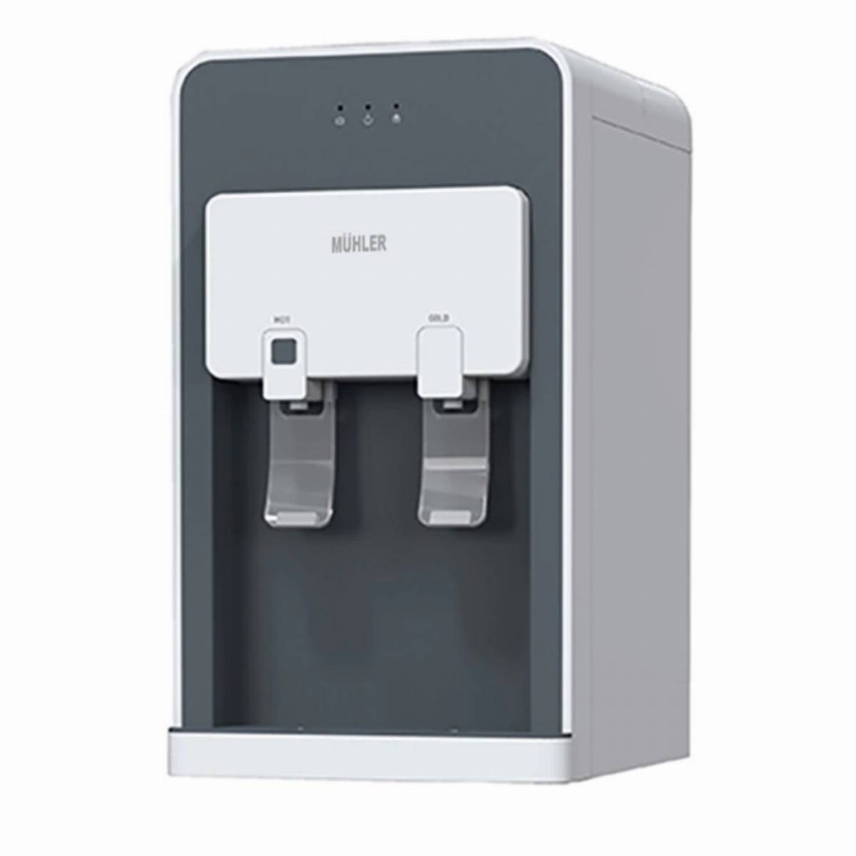 Диспенсър за вода Muhler WD-33CTD, 420W, Компресор, Меден изпарител, 5-90C, Сив — снимка