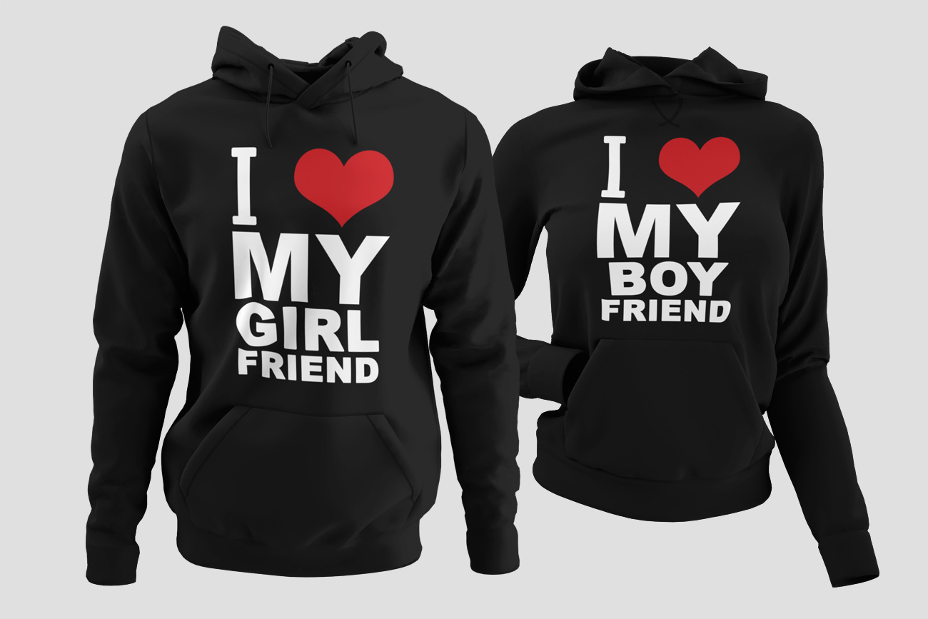 Комплект суичъри I Love — снимка на продукта от Clothinkeu -     