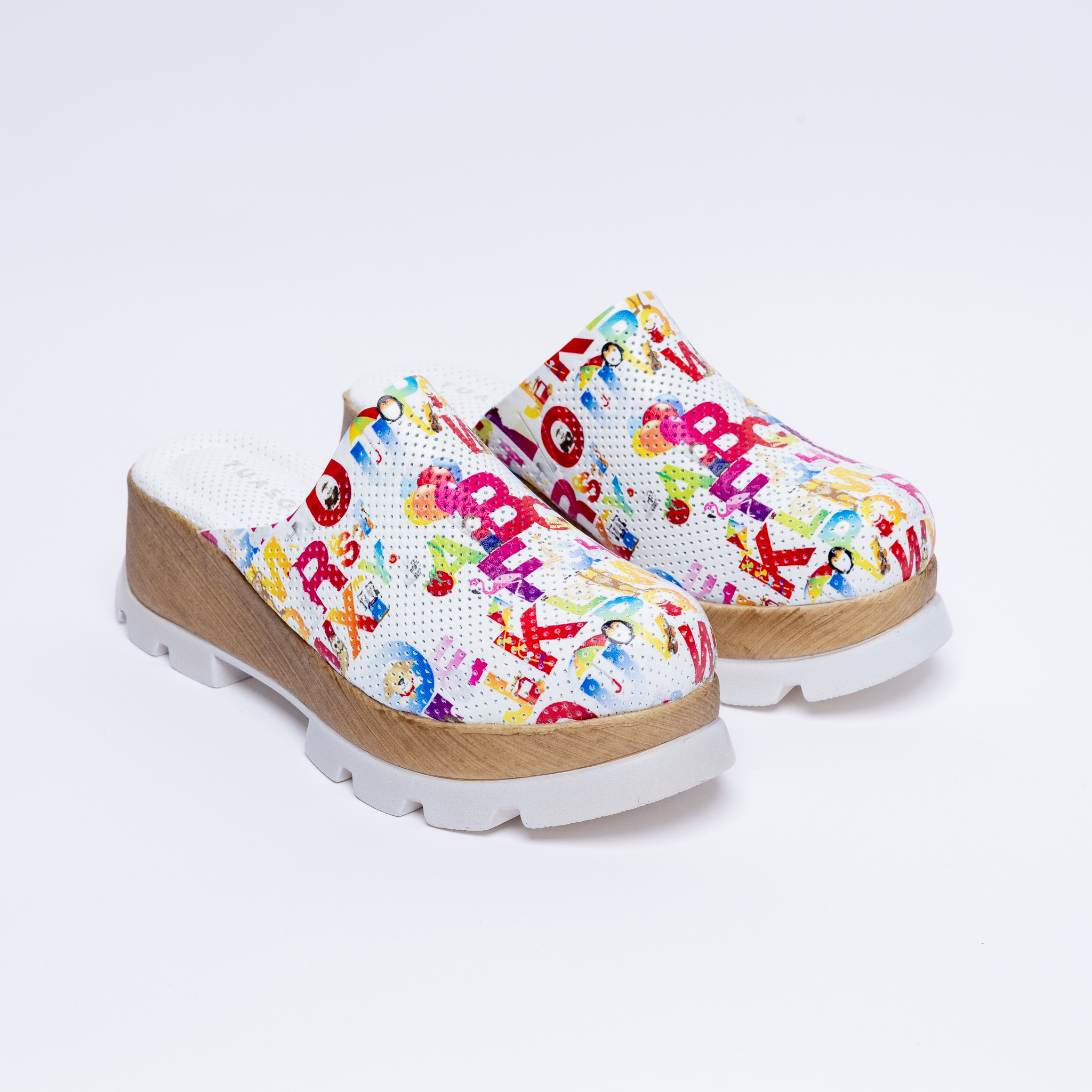 Анатомични чехли на платформа от естествена кожа А — снимка на продукта от ARMADA