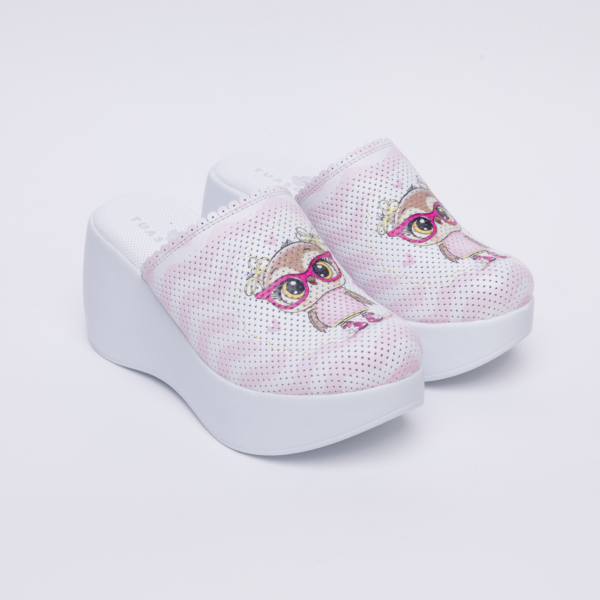 Цветни анатомични дамски чехли ARMADA, платформа, естествена кожа  

13