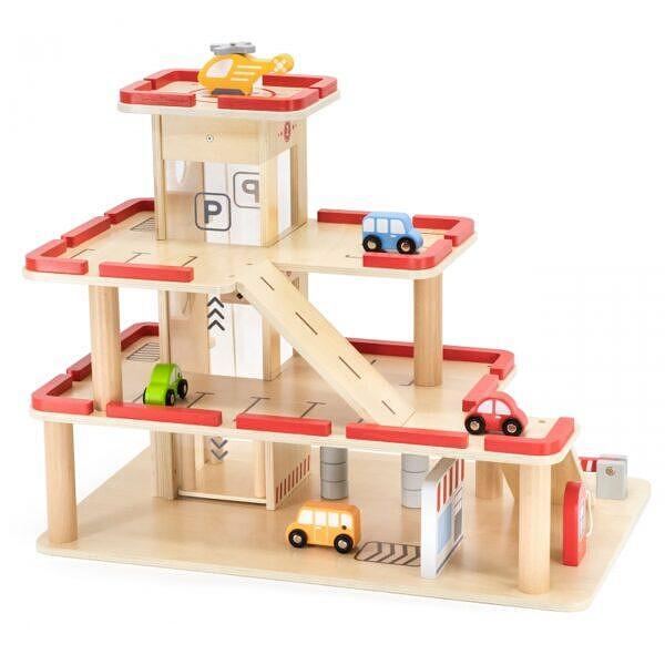 Дървен паркинг на три нива Polar B Viga toys — снимка