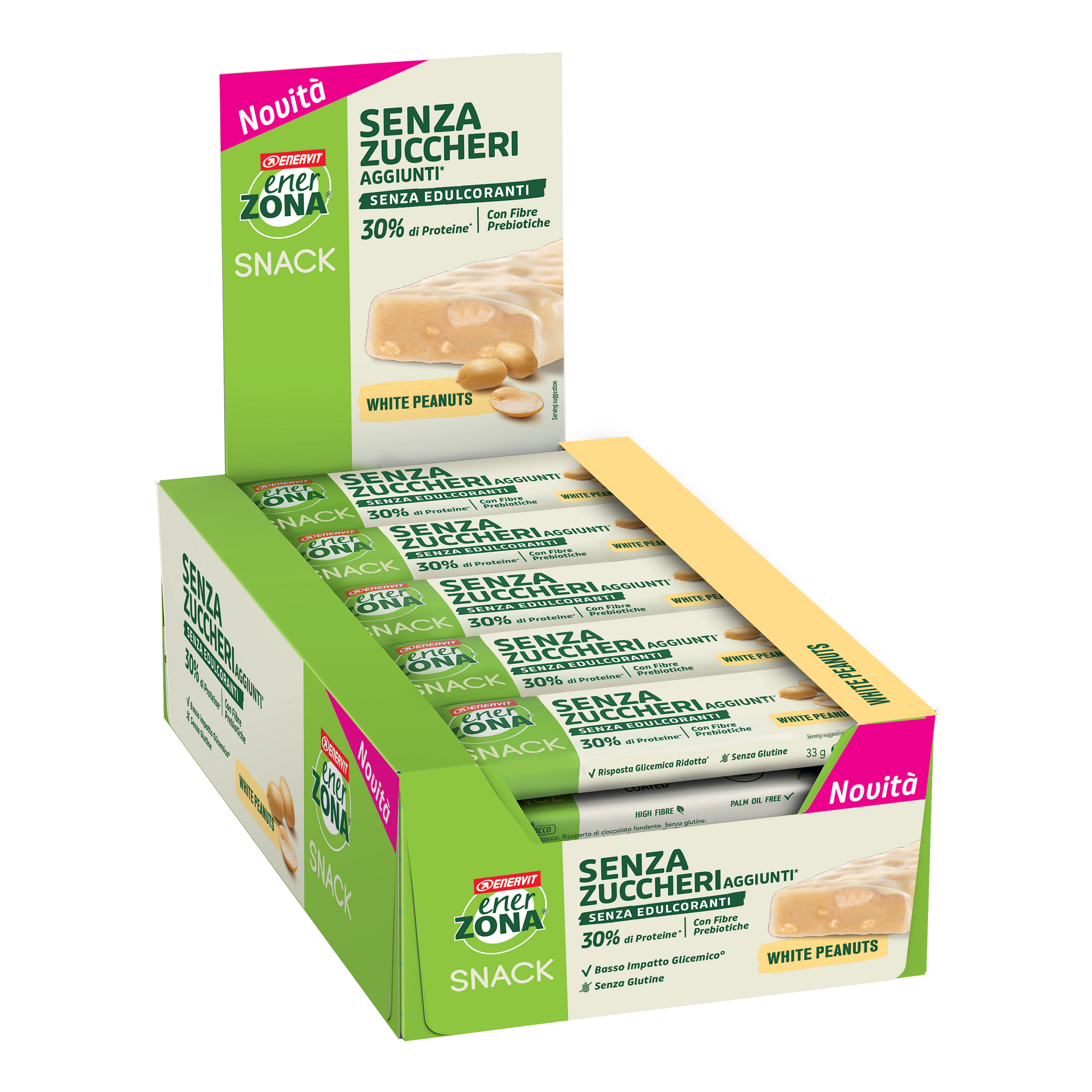 ЕнерЗона Снак Баланс, фъстъци и бял шоколад, 30 бр., вкусни енергийни хапки  

10