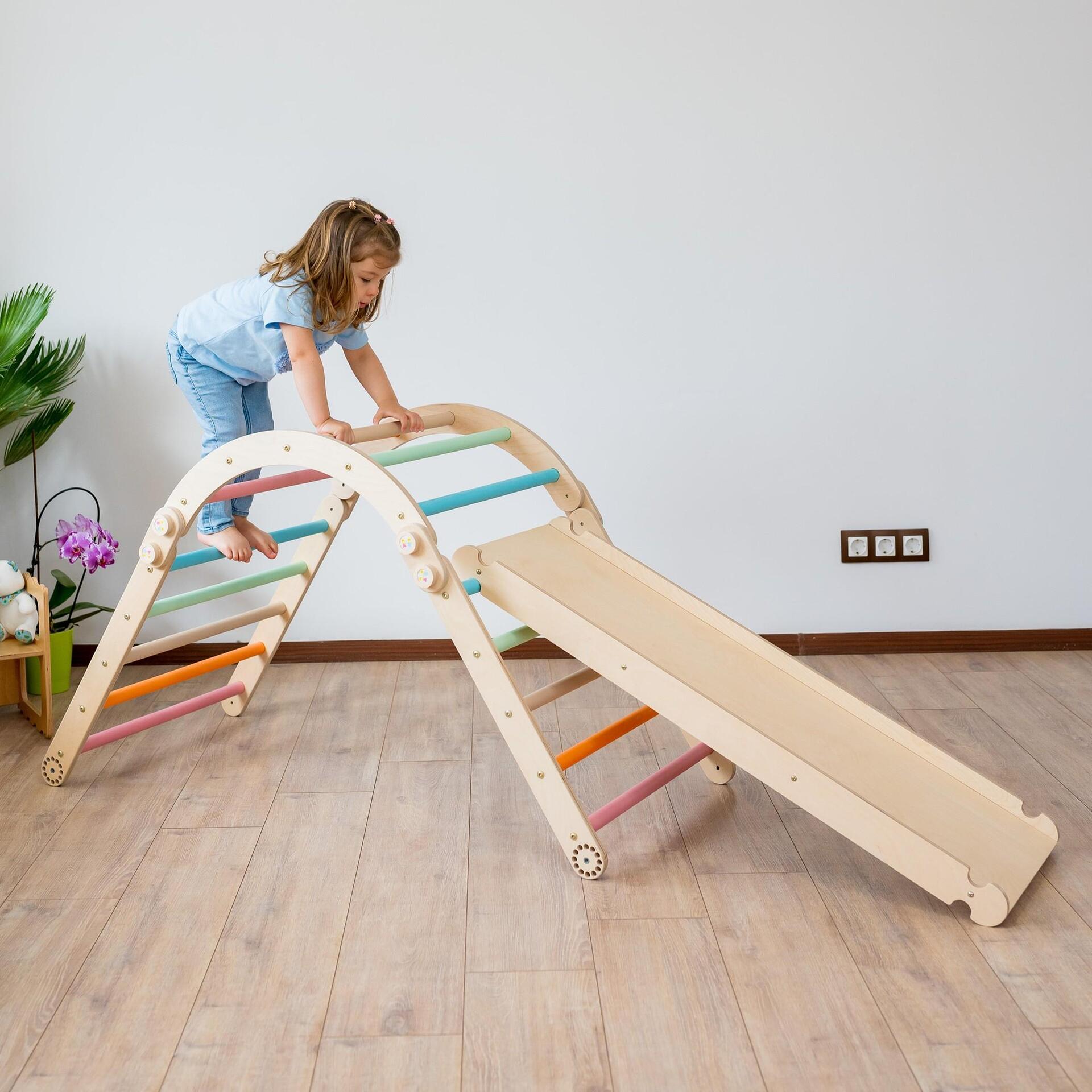 Модифициращ се Пиклер Триъгълник 2 модула с Рампа и Арка Wooden Magic — снимка