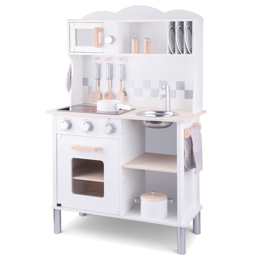 Детска дървена кухня в сиво и бяло Модерна New Classic Toys — снимка
