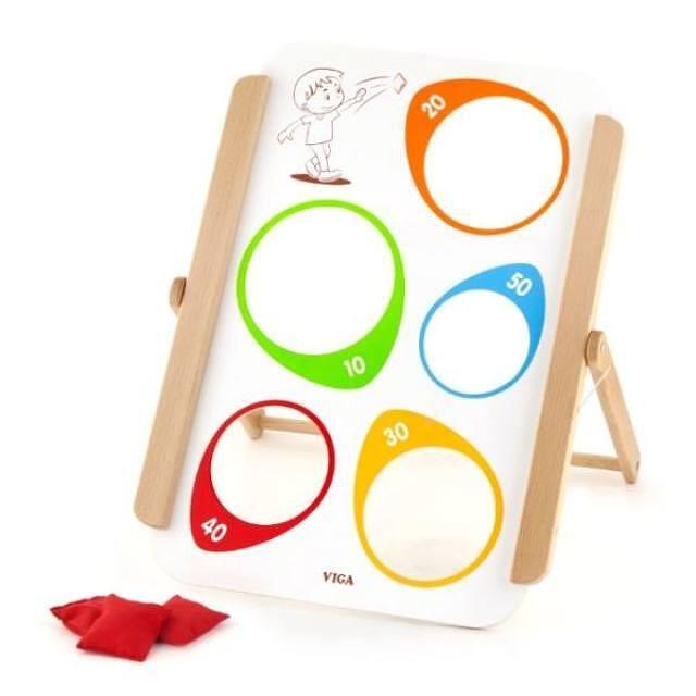 Дървен игра за координация с мишени Viga toys — снимка