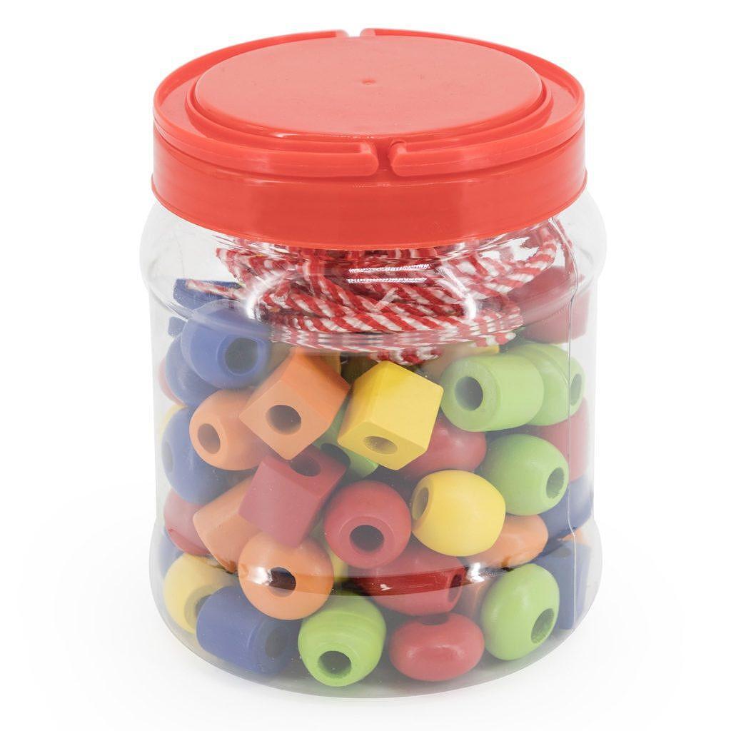 Дървени мъниста за нанизване в различни форми New Classic Toys — снимка