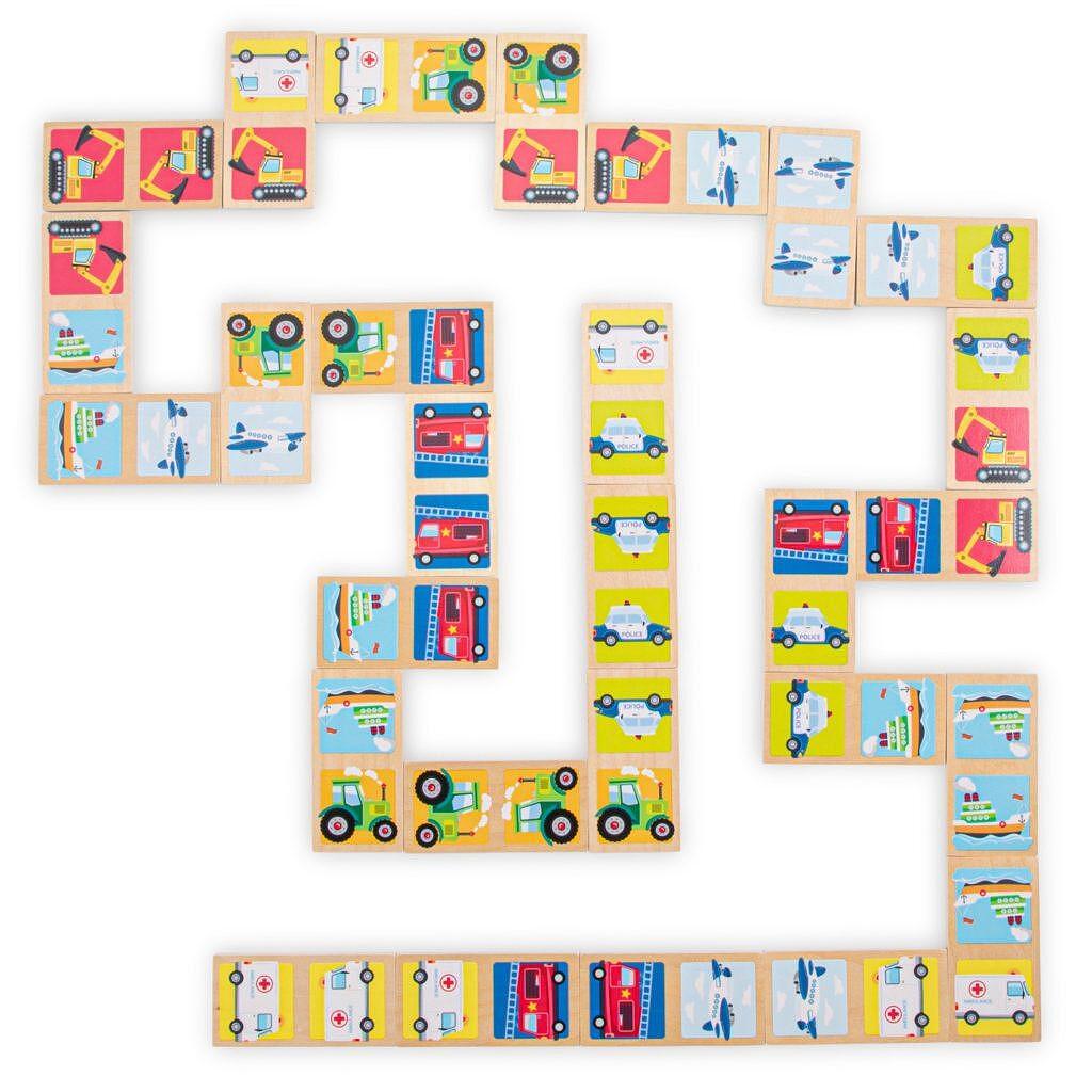 Детско домино с две лица – Транспортни средства и Цифри New Classic Toys — снимка