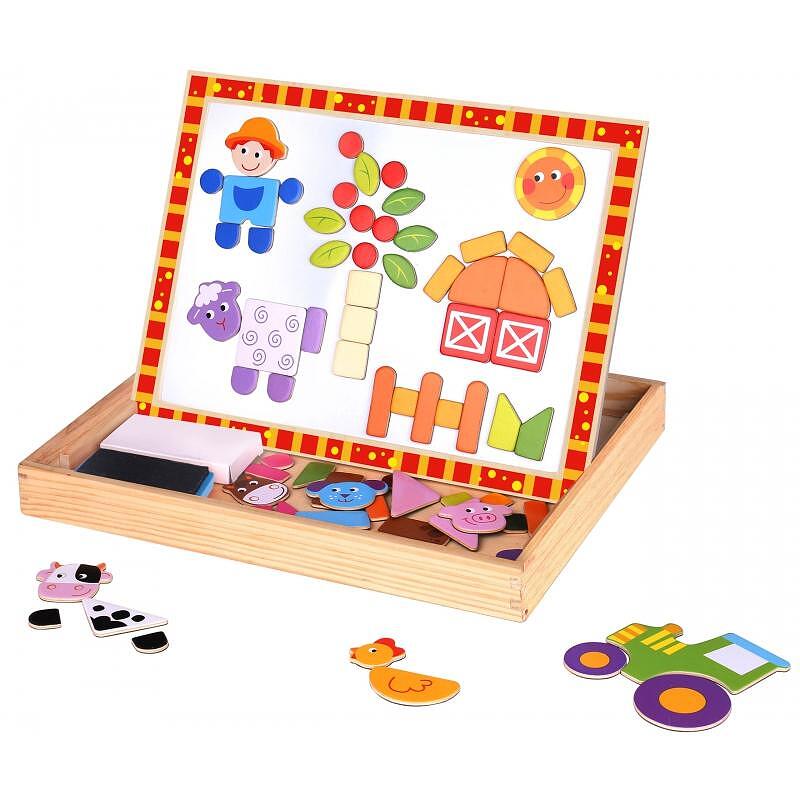 Двустранна магнитна дъска – Фермерски Пейзаж Тooky Toy — снимка
