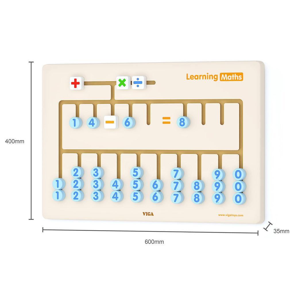 Детска дървена образователна игра за стена – Числата Viga toys — снимка