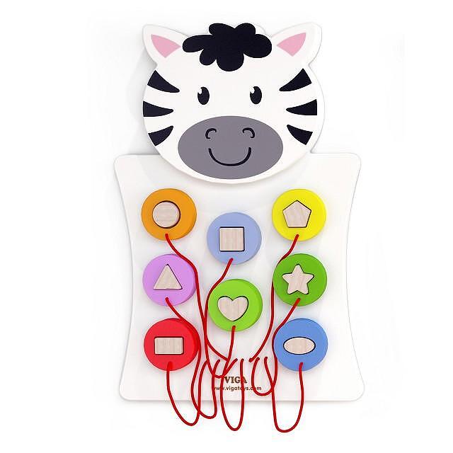 Детска дървена игра за стена – Зебра Viga toys — снимка