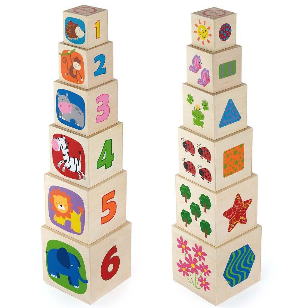 Детски кубчета с цифри и форми Viga toys