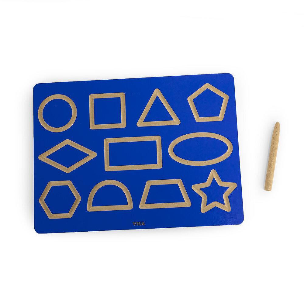 Образователна дъска за изписване на геометрични форми — снимка