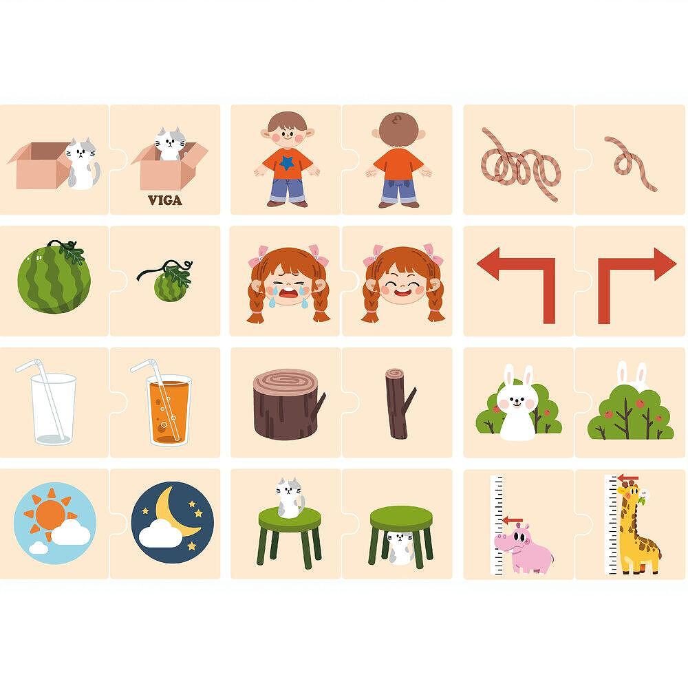 Viga образователен пъзел - Игра на противоположности — снимка