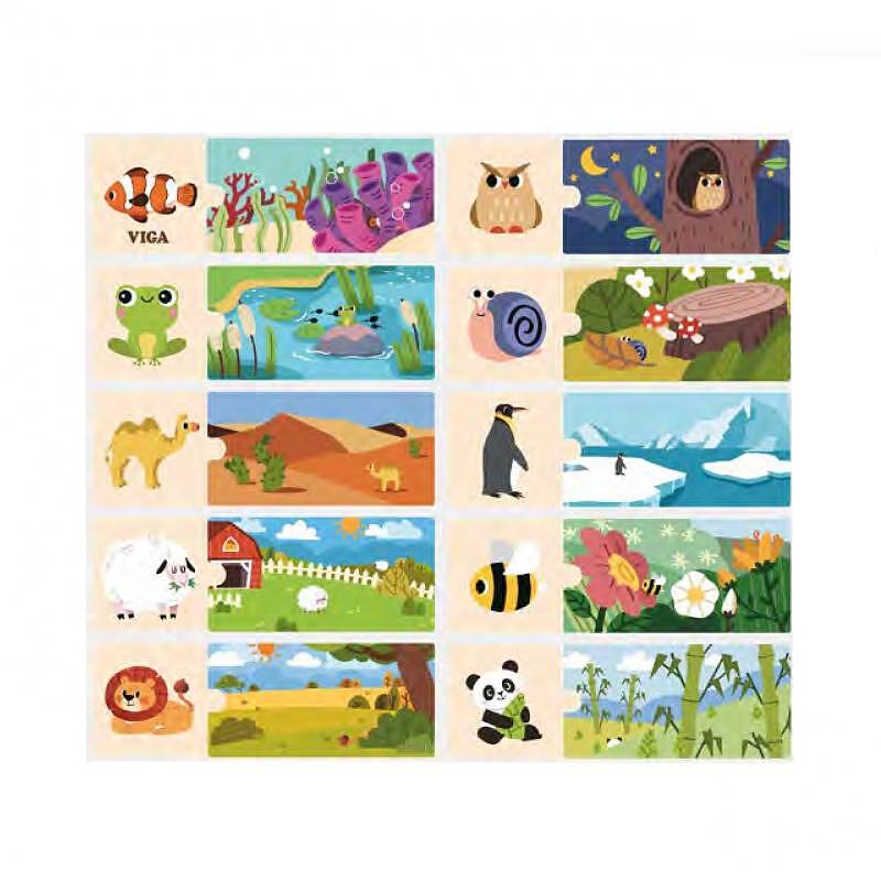 Дървен образователен пъзел - Моя дом — снимка