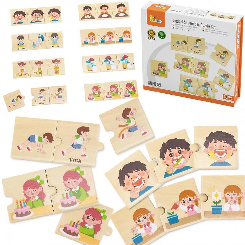 Детски логически пъзел - Свържи дейностите от Viga Toys — снимка