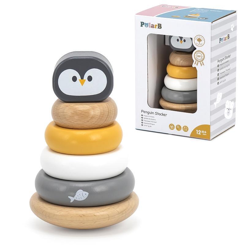 Дървена играчка за нанизване - Пингвинче Polar B — снимка