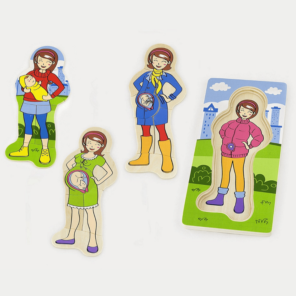 Детски пъзел Мама и Бебе от Viga toys — снимка